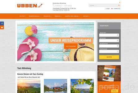 UBBEN-Reisen GmbH Webseite