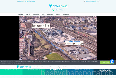 Zahnarztpraxis Vasilika Beta Webseite