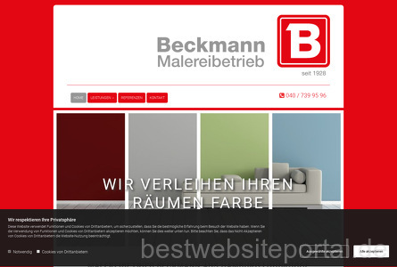 Malereibetrieb Beckmann Webseite
