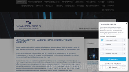 Wanzenberg Metallbau GmbH Webseite
