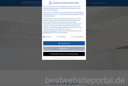 Rechtsanwaltskanzlei Janssen und Enninga Webseite