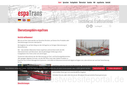 espaTrans Übersetzungen Webseite