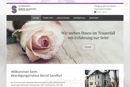 Beerdigungsinstitut Bernd Sandfort Webseite