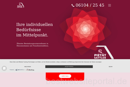 Pietät Sattler S. Kirchner Bestattungen Heusenstamm Webseite
