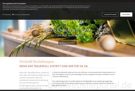 Drebold Bestattungen Webseite